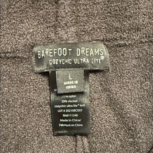 Barefoot Dreams CozyChic Ultra Lite in Gray joggers L - Picture 2 of 3